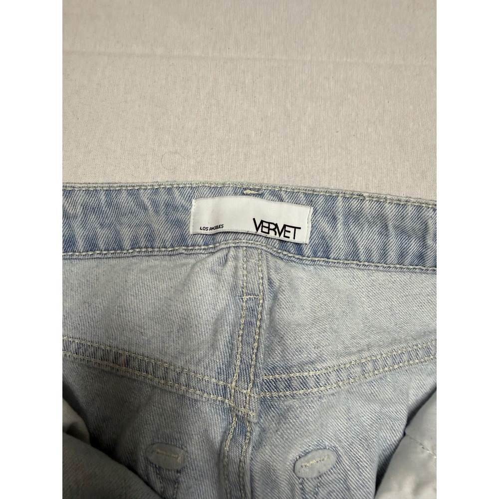 Vervet Los Angeles Light Wash Distressed Wide Leg Jeans V2478 Size 24 - Picture 4 of 6
